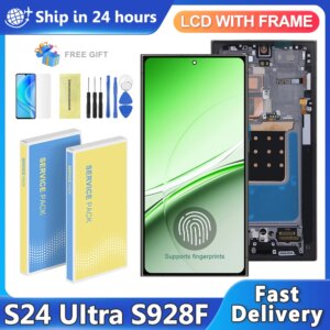 OLED LCD For Samsung S24 Ultra LCD SM-S928B, SM-S928B/DS SM-S928U Lcd Display Digital Touch Screen Assembly Replacement