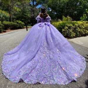 Customized Purple Quinceanera Dress 2025 Detachable Sleeves Beatiful Vestidos De 15 Años Ball Gown Sweet 16 Dress Birthday Party
