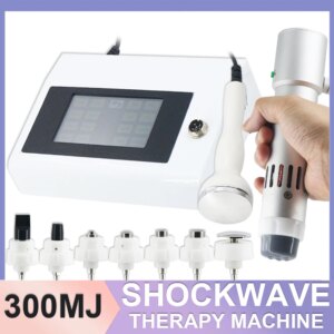 300MJ Shockwave Therapy Machine With 7 Heads High Energy Easy Operation ED Treatment Relieve Muscle Soreness 2In1 Home Use