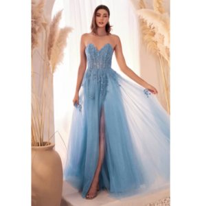 Exquisite Colorful Tulle Women Prom Dress Elegant Embroidery Spaghetti Strap Sweetheart Side High Split Fairy Dreamy فساتين سهرا