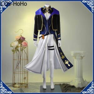COS-HoHo Vtuber Nijisanji Ibrahim FANTASIA 4th Anniversary Game Suit Handsome Uniform Cosplay Costume Halloween Party Outfit