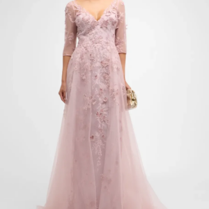 Elegent Tulle Prom Dresses 2024 Deep V Neck Wedding Dresses Long Formal Evening Ball Gowns with Slit Dress for Women فساتين سهرة