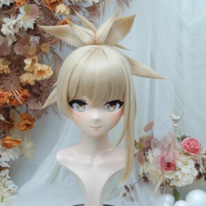Customize Character Female/Girl Resin Kig Full Head With Lock Anime Cosplay Japanese Anime Kigurumi Mask