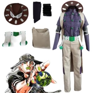 Fantasia Steel Ball Run Gyro Zeppeli Cosplay Clothing Anime Bizarre Adventure of JoJo Disfraz Costume Men Halloween Party Cloth