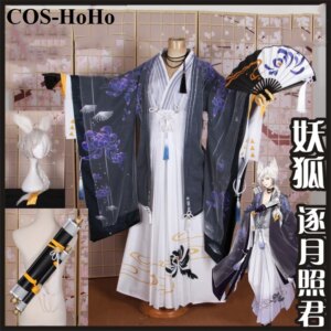 COS-HoHo Anime Onmyoji MOBA Kitsune Game Suit Kimono Gorgeous Uniform Cosplay Costume Halloween Party Role Play Outfit Unisex