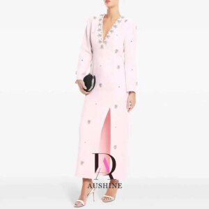 Aushine Dress Luxury Birthday Evening Dress Ankle Length Full Sleeves Summer Elegant Wedding Party Gowns For Women Arab 2024Fu
