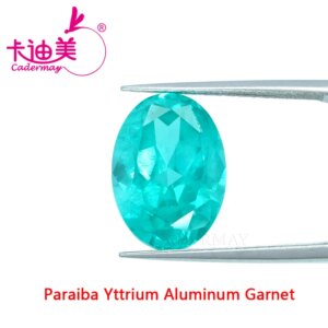 Oval Cut Paraiba Yttrium Aluminum Garnet Loose Stone YAG Gemstone With GRC Certificate For Wedding Fine Jewelry Making