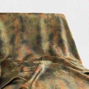 High Quality Real Silk 50momme New Jacquard Soteil Gambiered Guangdong Fabric Double-Sided Satin Cloth