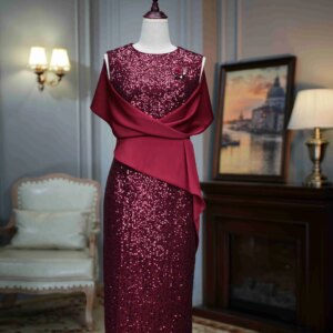Yourqipao Chinese Traditional Qipao Dress for Mother Wedding Banquet Toast Dress Cheongsam Evening Gowns