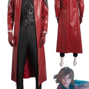 Genesis Rhapsodos Male Costume Anime Game Final Cosplay Fantasy VII Men Fantasy Roleplay Gloves Coat Belt Outfits Halloween Suit
