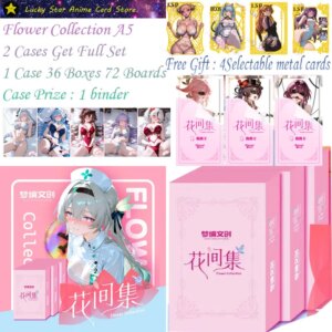 Flower Collection A5 size Card Goddess Story Sexy Card Waifu Card Collectible Card Toy Gift Kafka Thunder Gener