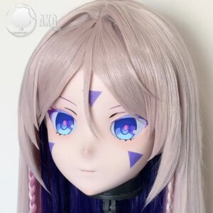 (AL414)Customize Character Crossdressing Female/Girl Resin Full/Half Head With Lock Anime Cosplay Japanese Animego Kigurumi Mask