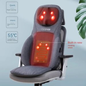 Multi-functional Full Body Massage Mat, Kneading Back and Neck Massagers, Office Car Vibration Massage Cushion Electric Massager