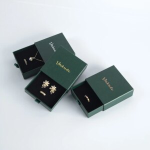 100pcs Bulk Necklace Jewelry Insert Drawer Luxury Cardboard Small Gift Packaging Ring Earrings Packing Logo Custom Jewelery Box