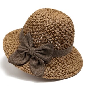New Summer Wide Brim Sun Hat Women – Fashion Beach Sunscreen Hat UV Protection Foldable Straw Hat for Vacation Travel