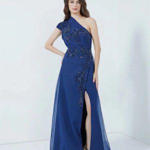CustomizedEvening  Sexy Casual  Jersey Draped Pleat Applique Engagement A-line One-shoulder Bespoke Occasion Gown Long Dresses