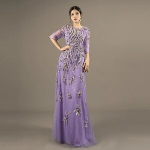 Chic and Elegant Mother Evening Dress Wedding Guest Mermaid Gown Handmade Beaded Embroidery Dresses 2024 Formal فساتين سهرة