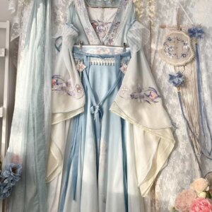 Embroidered Wei Southern and Northern Dynasties Big Sleeve Ruqi Waist Broken Skirt Women’s Han Chinese Clothing Autumn Versatile