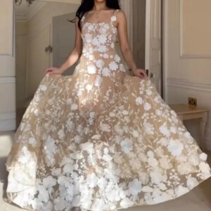 AA418 Customized Lace Prom Dresses Spaghetti Strap A Line Long Bespoke Occasion Gown Wedding Party Dress Evening Formal Gown