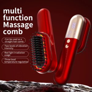 Red Light Brush Electric Head Scalp Massager Red Light Therapy Hair Scalp Massager Comb Anti Hair Loss Infrared Hairbrush Tool