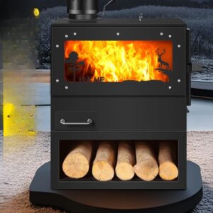 Real fire fireplace Wood burning Firewood heating stove Firewood burning B & B Rural household Indoor outdoor oven Winte