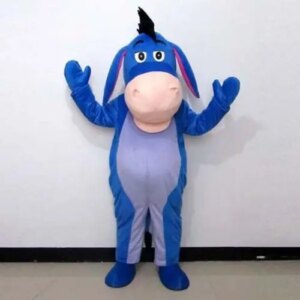 New Adult Hot Sale Foam Cute Blue Donkey Doll Fancy Cartoon Mascot Costume Plush Christmas Fancy Dress Halloween Mascot Costume