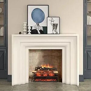 23″ W Free Standing Electric Fireplace Log Set , Fireplace Insert, Heater 750W/1500W, Crackling Sound, Remote Control