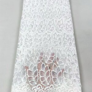 African Lace Fabric 2025 High Quality Nigerian White Stons Fabric 5 Yards French Mesh Lace Fabric For Woman Evening Dress A917-1