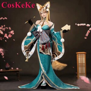 CosKeKe Xina/Miss Sheena Cosplay Game Genshin Impact Costume Sweet Gorgeous Kimono Dress Halloween Party Role Play Clothing New