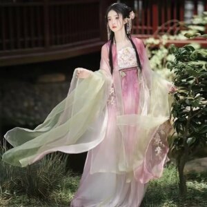 Women’s Han Chinese Clothing Style Spring and Summer Super Fairy Traditional Ancient Cheko Skirt Costume Suit