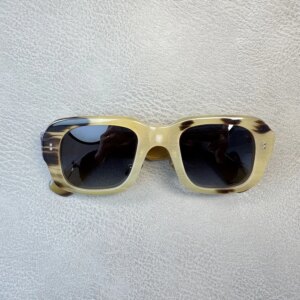 Women Sunglasses Men Unique Vintage Square Thick Polarized Handmade Honey Black Horn Man Sunglass Fashion Retro Glasses Eyewear
