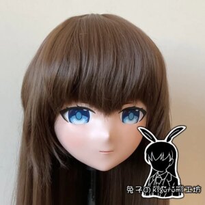 (RB20226)Customize Full Head Quality Handmade Female/Girl Resin Japanese Anime Cartoon Character ‘Mea’ Kig Cosplay Kigurumi Mask