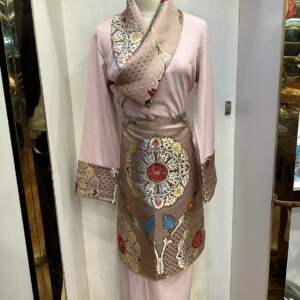 Autumn Thickened Tibetan Uniform Two-Piece Set Women’s Jacquard Fabric Lhasa Trend Robe Traditional Dance Long Boutique Dress