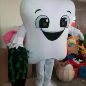 New Adult Hot Sale Foam Cute Tooth Cartoon Mascot Costume Plush Christmas Fancy Dress Halloween Mascot Costume