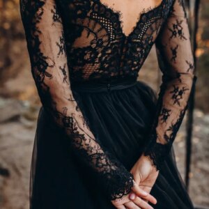Black Aster Lace Bodysuit Lace Open Back Black Bodysuit Black Lace Wedding Lingerie ASTER Plus Size White Ivory V back Bodysuit
