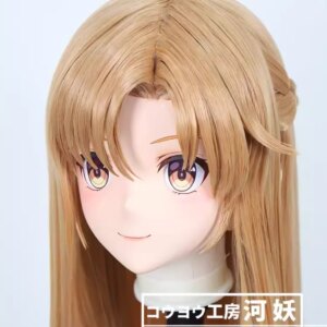 C-422-30 Customize Full Head Resin Cartoon Cosplay Japanese Character Anime Role Play Crossdress Kigurumi Mask With Back Shell