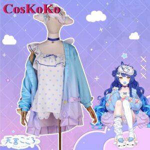 CosKoKo Amamiya Kokoro Cosplay Anime Vtuber NIJISANJI Costume Sweet Nifty Loungewear Lovely Pajamas Women Role Play Clothing
