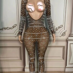 Long One-piece Host Car Model Catwalk Birthday Party Dinner Banquet Nightclub Bar Singer DJ Costume Stage