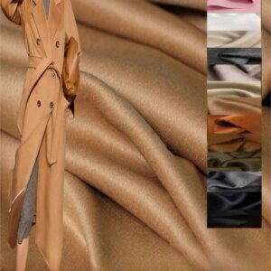 850 grams pure silk double-sided cashmere fabric 30 color autumn and winter handmade coat along the wool bucket tarpaulin