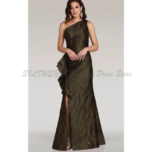 Classic Evening Dresses Women Sleeveless One Shoulder Straight High Quality Classic Banquet Party Set Occasion Formal Event 2025
