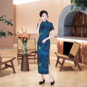 New cheongsam Chinese style elegant temperament long performance