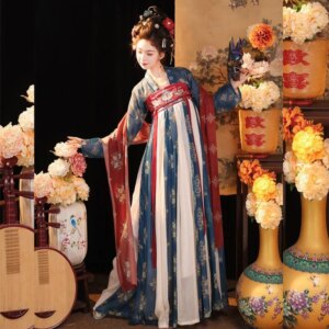 Hanfu Chest-High Dress Daily Improvement Women’s Han Chinese Clothing Restoring Wind Spring and Summer