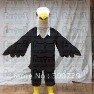 New Adult Hot Sale Foam Cute Doll Black Glede Eagle Cartoon Mascot Costume Plush Christmas Fancy Dress Halloween Mascot Costume
