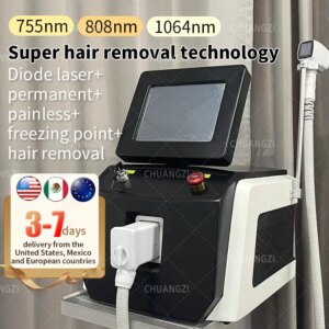Hairremoval Instrument with LCD Handle Adjustable 3-wavelength 2000W High-energy 808NM Diode Laser Beauty Machine