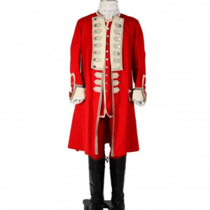 Napoleonic 17th 18th Century British Army Military Officers Uniform Suit Costums Military Hussars Frock Coat Vest Pants Custom
