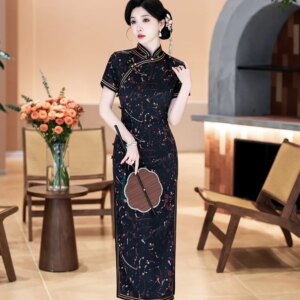New cheongsam Chinese style elegant temperament long performance