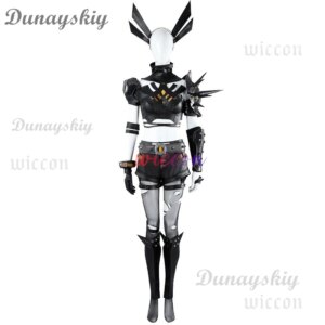 New Game Rivals Woman Magik Cosplay Costume Black Leather Illyana Costumes Top Shorts Accessories Halloween Comic Con Outfit