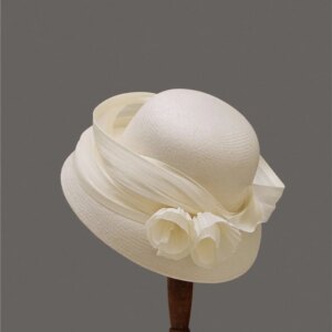 Handwoven hat shade elegant socialite fisherman holiday getaway Hepburn style