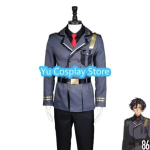 Yu-Cosplay Anime 86 Eighty Six Shinei Nouzen Cosplay Costume Fancy Uniforms Coat Shirt Pants Necktie Halloween Party Clothing