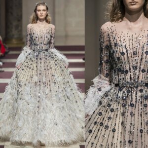 L520 Customized Long Sleeves Beaded Feathers  فساتين السهرة vestidos de fiesta  فساتين سهره evening dresses